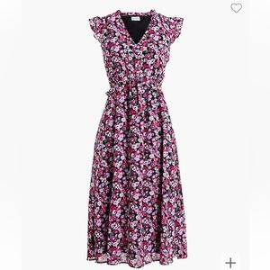 J. Crew Factory V-neck tiered midi dress